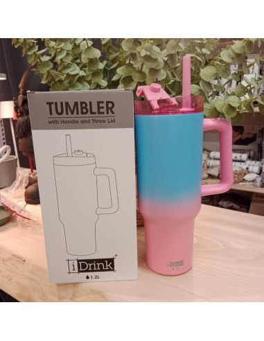 borraccia Travel mug sfumata azzurro/rosa – 1200 ml