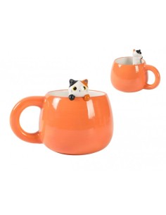 Tazza in Ceramica con Charm ORANGE CAT