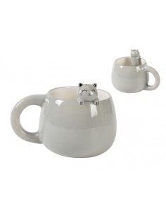 Tazza in Ceramica con Charm GREY CAT
