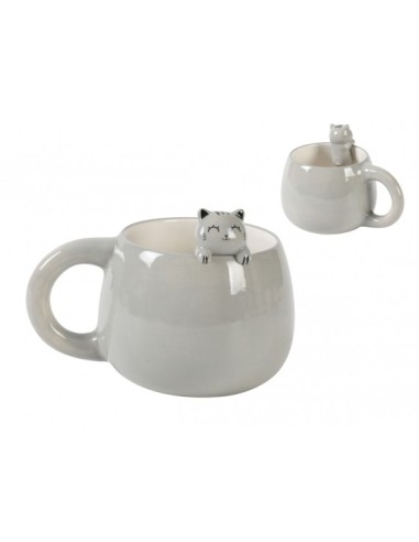 Tazza in Ceramica con Charm GREY CAT