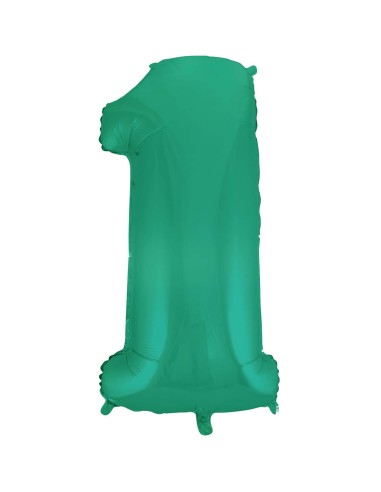 Mylar Numero Satin Velvet Aquamarine Mega 40" - 101cm