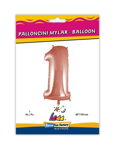 Mylar Numero Rosa Gold Mega 40" - 101cm