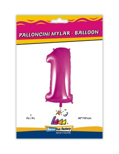 Mylar Numero  Fuxia Mega 40" - 101cm
