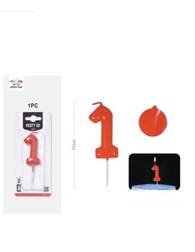 CANDELE NUMERI ROSSI