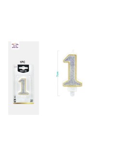 CANDELA ARGENTO CON BORDO ORO