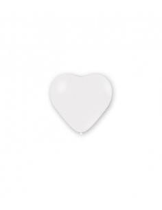 Palloncini pastello cuore 5" - 12cm Bianco 10