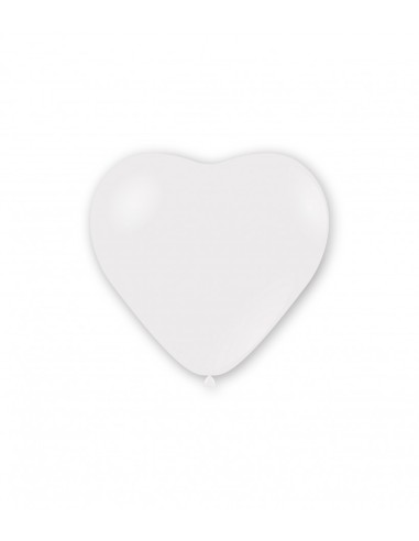 Palloncini pastello cuore 11" - 25cm Bianco 10