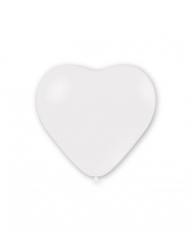 Palloncini pastello cuore 17" - 43cm Bianco 10