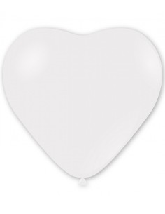 Palloncino pastello cuore Grande 60" - 150cm Bianco 10