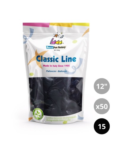 Palloncini pastello 12" - 30cm Nero 15 50pz