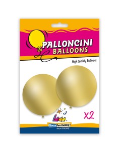 Blister 2pz palloncini metallizzati 33" - 83cm Champagne 85