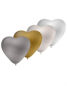 Palloncini metallizzati cuore 5" - 12cm Assortiti
