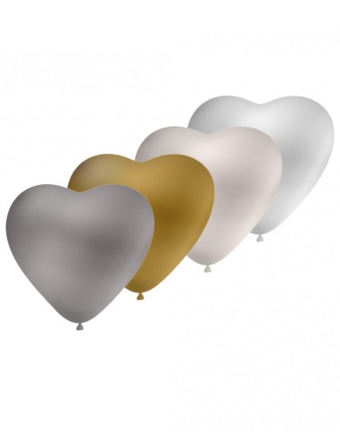Palloncini metallizzati cuore 5" - 12cm Assortiti