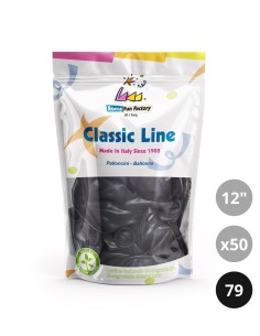 Palloncini metallizzati 12" - 30cm Nero 79 50pz