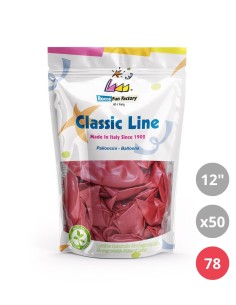 Palloncini metallizzati 12" - 30cm Rosso 78 50pz