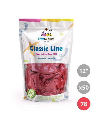 Palloncini metallizzati 12" - 30cm Rosso 78 50pz