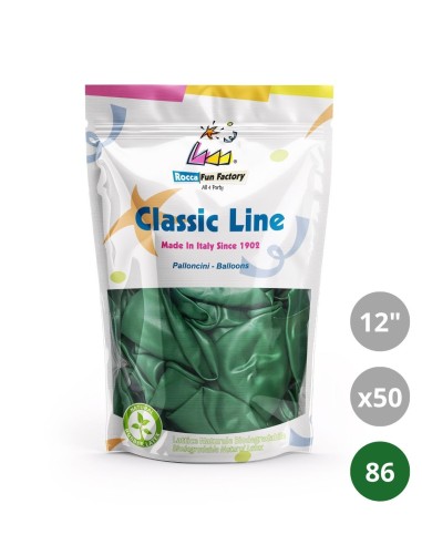 Palloncini metallizzati 12" - 30cm Verde 86 50pz