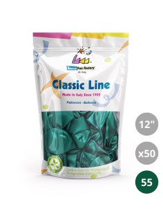 Palloncini metallizzati 12" - 30cm Verde 55 50pz