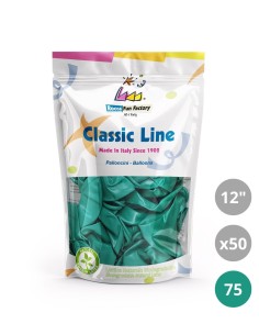 Palloncini metallizzati 12" - 30cm Acquamarina 75 50pz