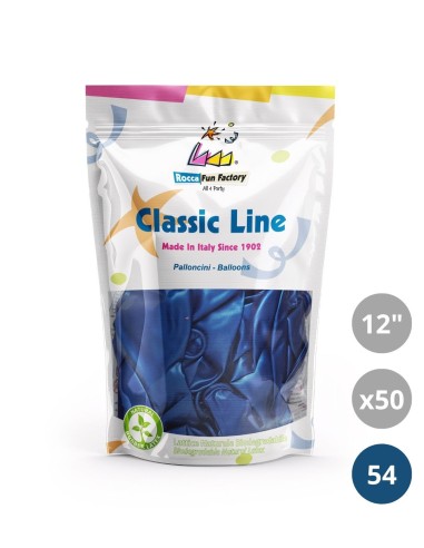 Palloncini metallizzati 12" - 30cm Blu 54 50pz