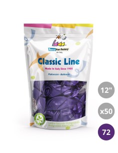 Palloncini metallizzati 12" - 30cm Viola 72 50pz