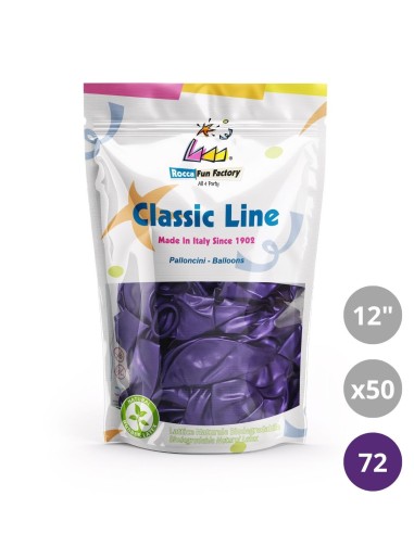 Palloncini metallizzati 12" - 30cm Viola 72 50pz