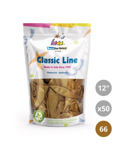 Palloncini metallizzati 12" - 30cm Oro 66 50pz