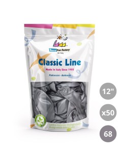 Palloncini metallizzati 12" - 30cm Argento 68 50pz