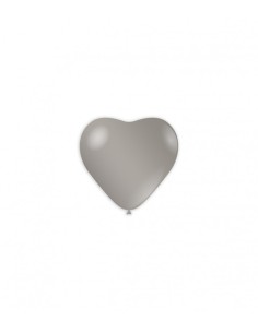 Palloncini metallizzati cuore 5" - 12cm Argento 68