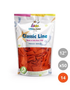 Palloncini pastello 12" - 30cm Arancio 14 50pz