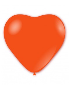 Palloncino pastello cuore Medio 36" - 100cm Arancio 14