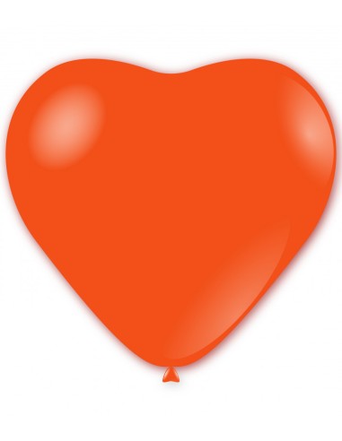 Palloncino pastello cuore Grande 60" - 150cm Arancio 14