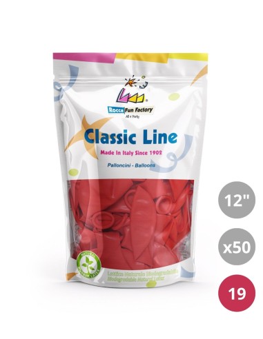 Palloncini pastello 12" - 30cm Rosso 19 50pz