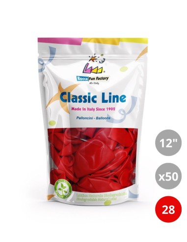 Palloncini pastello 12" - 30cm Rosso 28 50pz