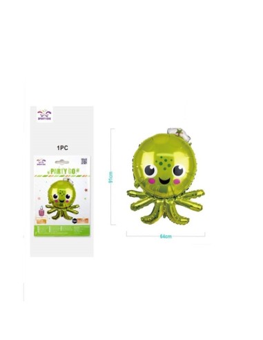 Pallone mylar polpo verde