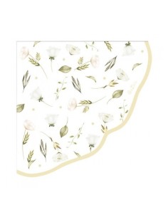 16 Tovaglioli Cm 33x33 Fiori