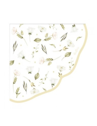 16 Tovaglioli Cm 33x33 Fiori