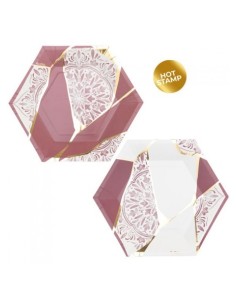 8 piatti cm 23 Kintsugi Pink