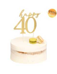 CAKE TOPPER ORO HAPPY 40 CM 13X12