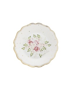 8 PIATTI CON ROSE CM 21