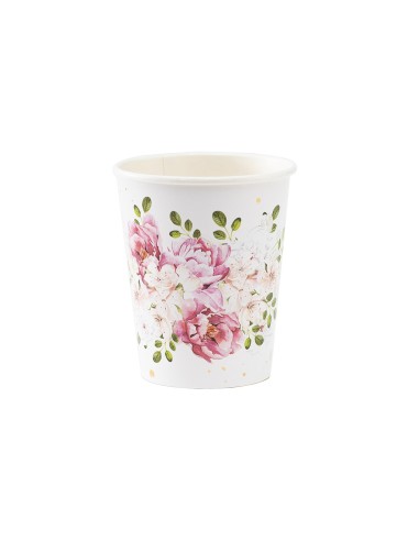 8 BICCHIERI  E 8 COVER CON ROSE 250 CC