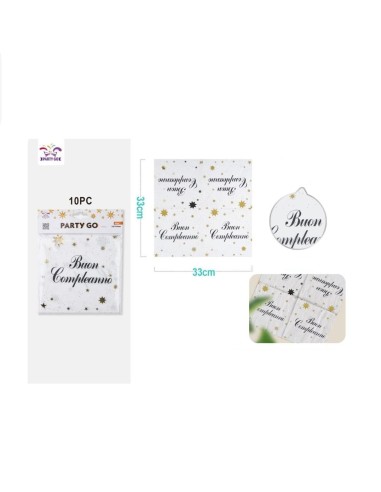 10 TOVAGLIOLI CON STELLINE