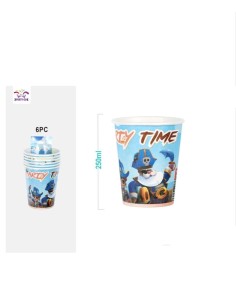 6 BICCHIERI NAVE PIRATA